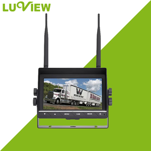 Monitor de camión de producción Luview Monitor inalámbrico de coche de alta resolución de 7 pulgadas Monitor inalámbrico de cámara inversa cuádruple dividida 4 - Product Image 1