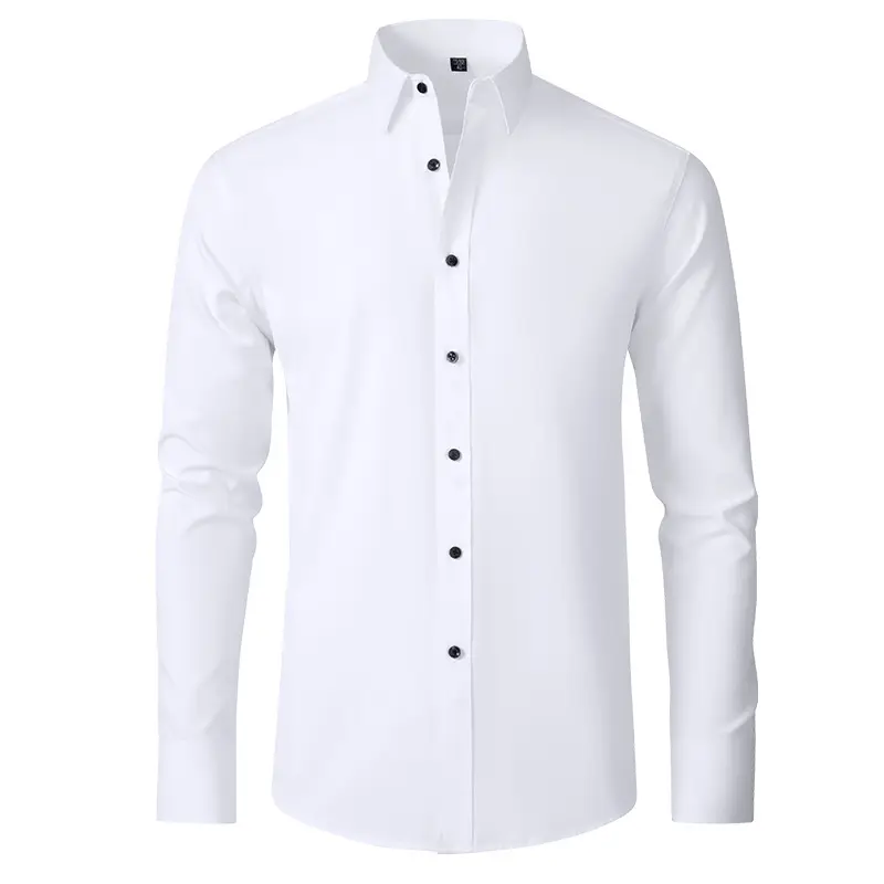 Benutzer definierte Herren formelle Büro-Hemden Stehkragen Langarm Oxford Cloth Series Full Sleeve Printed Winter Work Shirts