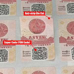 Anti-Fälschung individuelles Etikett Logo QR-Code