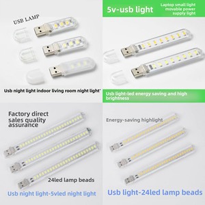 3/8/16/24 LED ışıkları ile U Disk tarzı gece lambası özelliği ile USB dizüstü lamba - Product Image 2