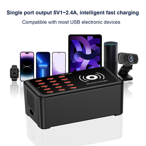 15 port çoklu port usb şarj istasyonu artı apple 16 android vb için kablosuz şarj sonrası. - Product Image 2