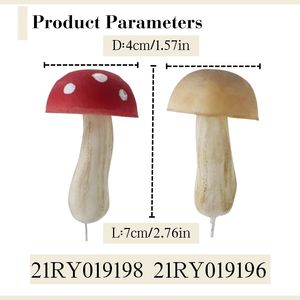 复活节节日配件配件聚醚多元醇泡沫蘑菇复活节仿真人造蘑菇装饰