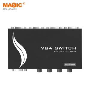 Conmutador Vga de 4 en 1 salida, conmutador Vga bidireccional, conmutador de vídeo Full Hd para monitor