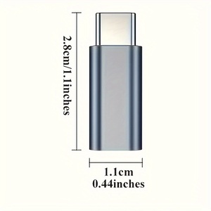 迷你铝制C型公到8针母连接器适配器Usb C到8针适配器转换器 - Product Image 4