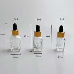 低价彩色10毫升液体空精油样品玻璃瓶带滴管 - Product Image 3