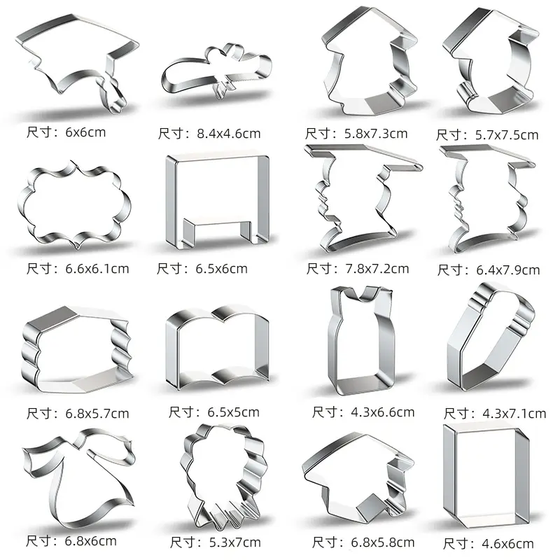 Fornecedor bolo Nível alimentar 430 aço inoxidável cookie cortador formatura molde padaria ferramentas emboss bolo decoração ferramentas