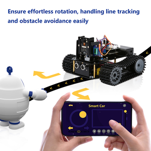 Per Arduino DIY Maker Kit di visione della fotocamera programmabile linea di tracciamento di ostacoli controllo remoto Robot cingolato Kit robotica