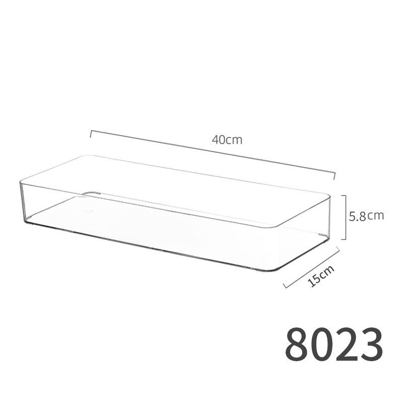 Boîte transparente basse profil 8023, extra large, 1 pièce, en PET haute qualité.
