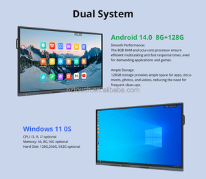 4K Android/window OPS 100 pollici interattivo Smart board Multi Touch ghiaione interattivo Whiteboard Computer per l'istruzione - Product Image 5