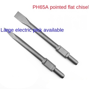 Pahat batu pahat datar ujung elektrik, diperpanjang empat lubang 40CR pegangan baja persegi/bulat pisau datar & ujung runcing penggunaan batu - Product Image 4