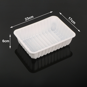 Wholesale Vacuum <strong>Thermoformed</strong> White PP Food <strong>Tray</strong> for Meat Packing Container