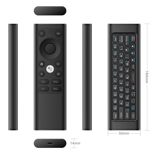 Venta caliente 2,4G Google Voice Control remoto Mini teclado Modo dual Aleación de aluminio Flying TV Mouse Material plástico - Product Image 6