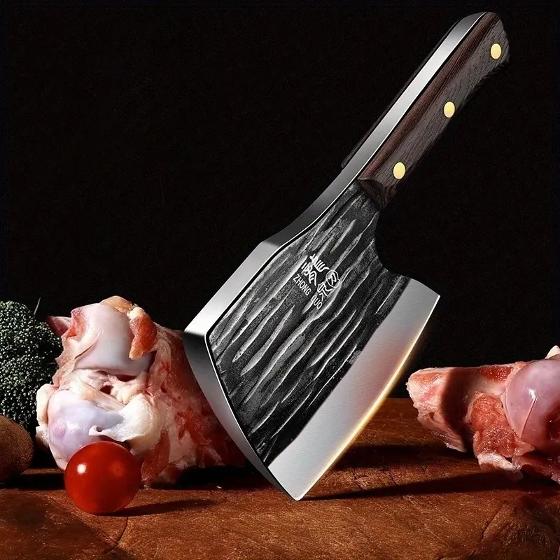 Longquan Meat Butcher Cleaver Kitchen Professional Bone Knife Professional Slaughter Chopping Knife