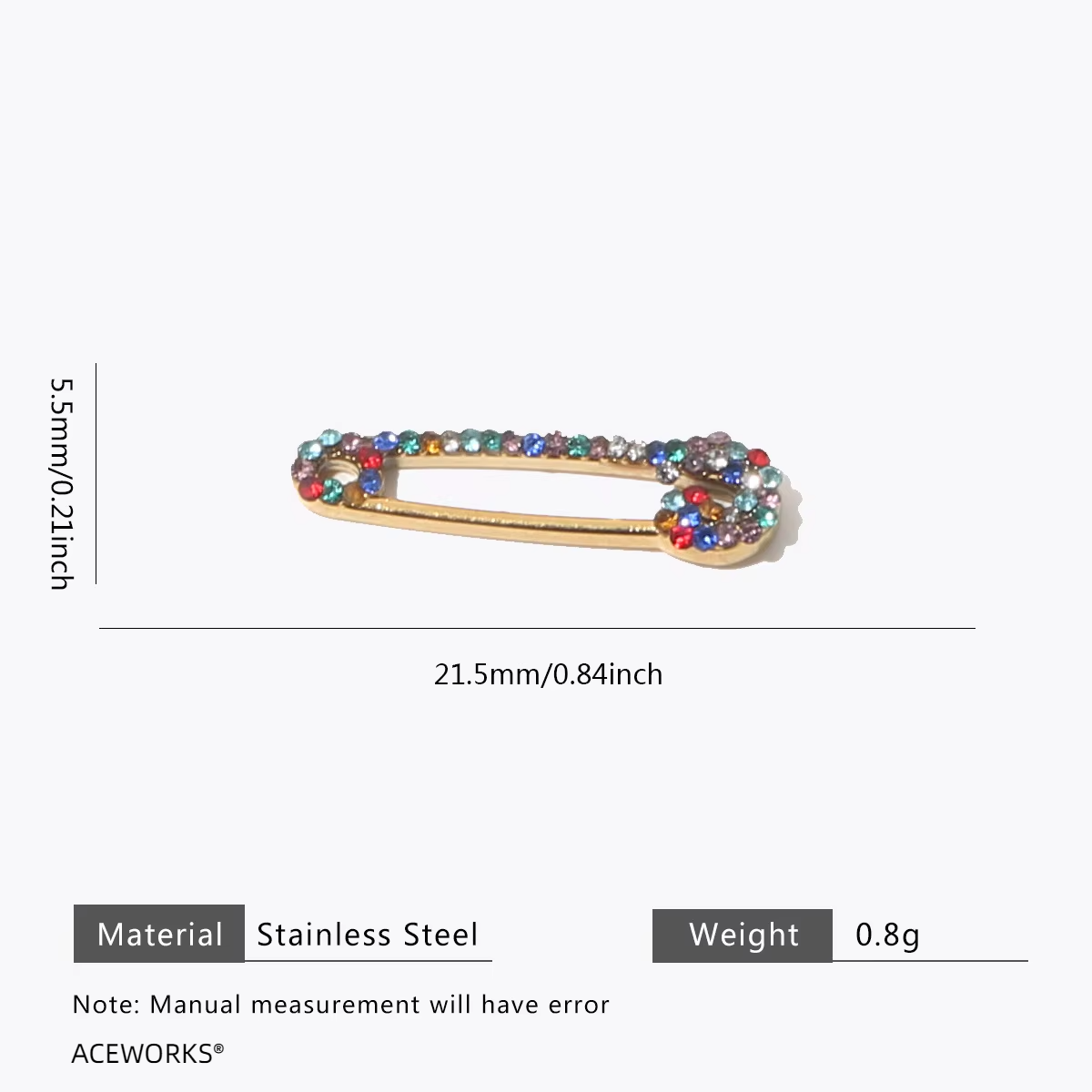 Golden 5.5*21.5 Pavé Multi-color