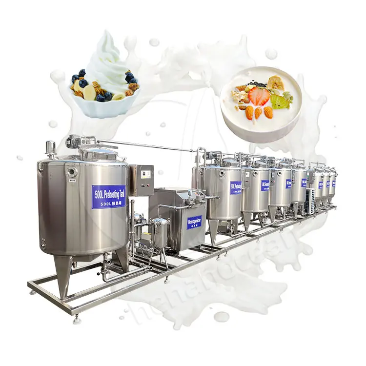 Enfriador de leche de fermentación de leche de coco industrial OCEAN, máquina para hacer yogur de proceso lácteo