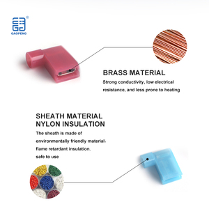 Nylon Flag Shape Connectors <strong>Block</strong> Cold Press <strong>Spring</strong> Female Fully Insulated Sheathed Straight Angled Flag Disconnect <strong>Terminals</strong> - Product Image 5
