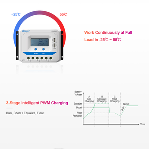 Epver PWM regolatore di carica solare 12V/24V Rated 10A 20A 30A 45A 60A Display LCD Controller pannello solare - Product Image 2