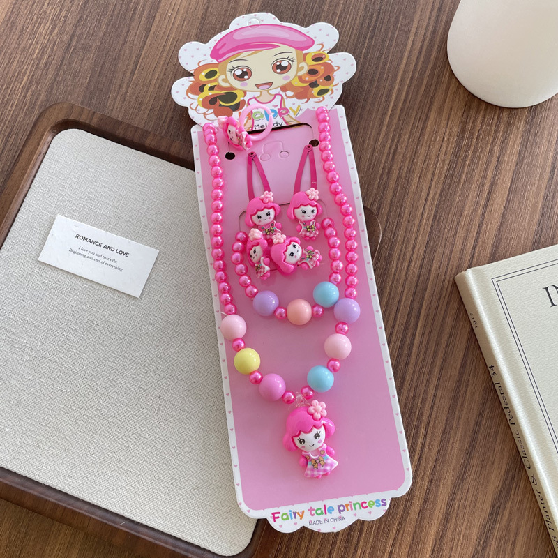 1-fille de fleur rose foncé