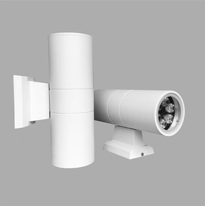 Toptan <span class=keywords><strong>LED</strong></span> alüminyum IP65 su geçirmez sundurma siyah gri yukarı ve aşağı açık duvar ışık bahçe koridor aplik için