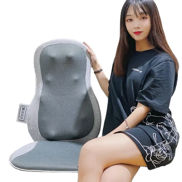 Шиацу подушка для массажа спины с подогревом 3D, Большая массажная подушка, сиденье для автомобиля