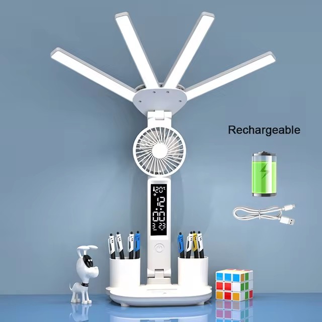 Bianco con ventola ricaricabile da 2000 mAh