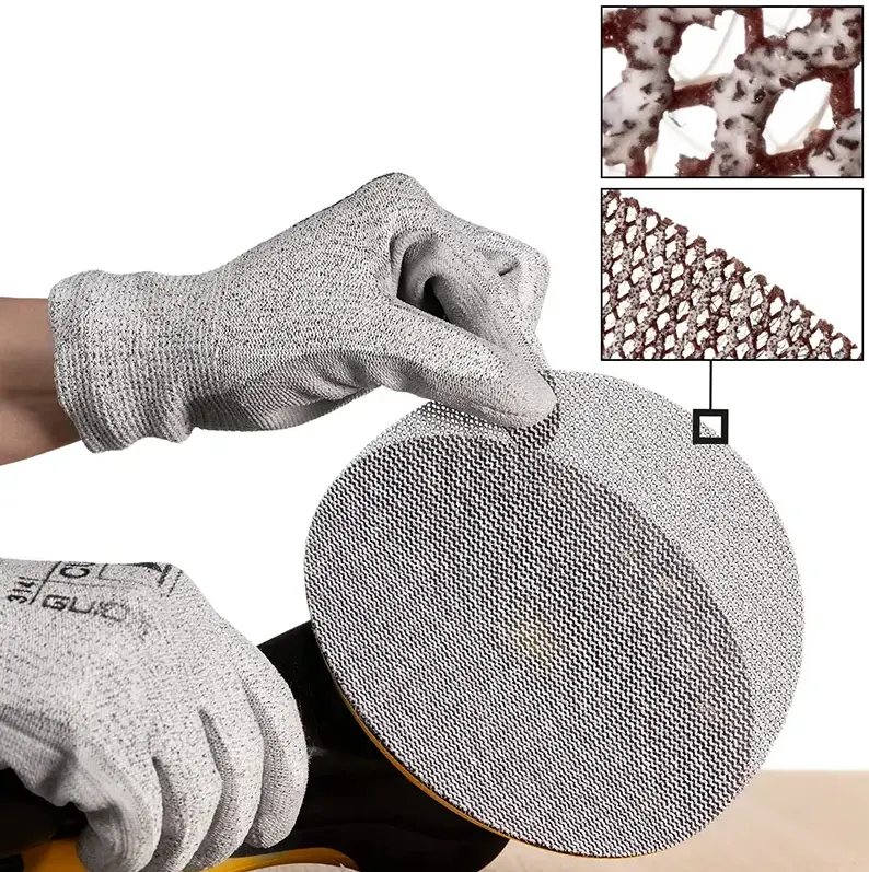 Anti-Blocking Schleif poliers cheibe China Schleifpapier Hersteller Scheiben schleifpapier Schleif gewebe Aluminium oxid Staubfrei