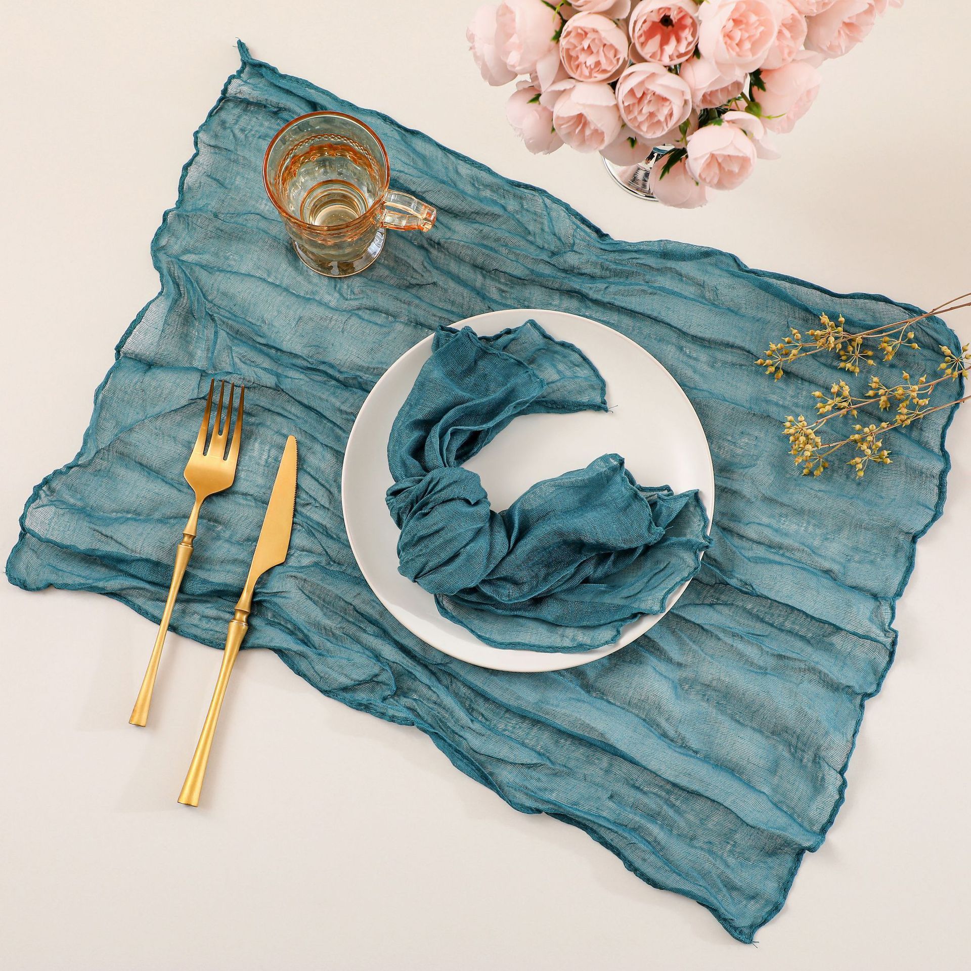 Napkins-peacock green 68