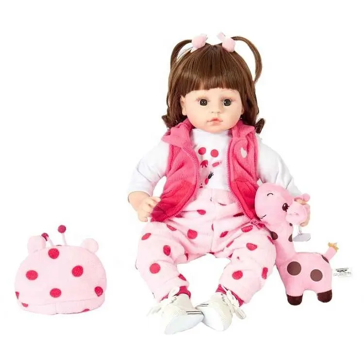 Venta al por mayor 48cm Reborn Baby Dolls Silicona lindos bebés suaves para niñas Moda Bebe Reborn Dolls Newborn baby doll