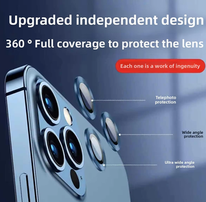 Yeni 2.5D Anti-Scratch Metal alüminyum cam kamera Lens ekran koruyucu 9H koruyucu Film iPhone 11 15 Pro cep telefonları için - Product Image 6
