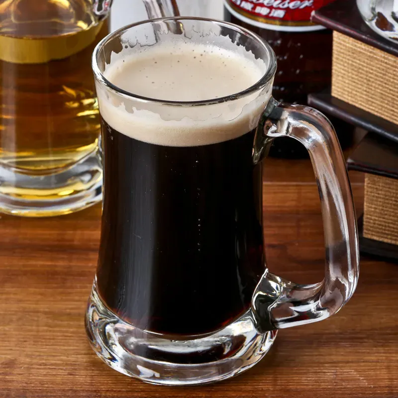 12oz 13oz amerikan Pint bira Can cam tutacaklı kupalar Bar restoran Happy Hour kullanımı için bira Stein