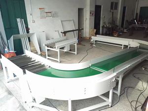 Paleta de goma de PVC Industrial de 90 grados, carga de carga, cinta transportadora plana motorizada, línea de transporte, máquina transportadora de cintas, precio bajo - Product Image 5