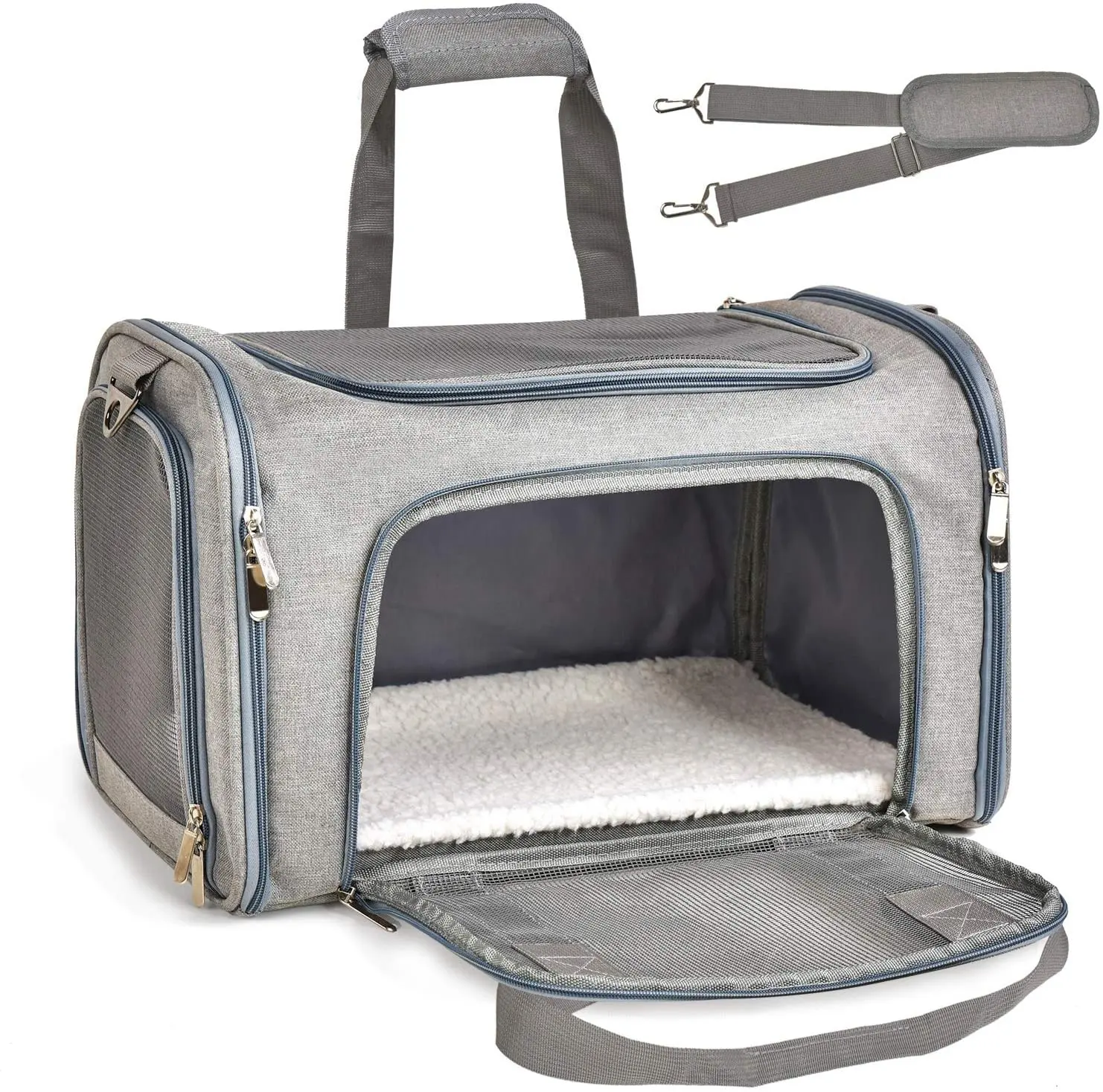 Evcil hayvan taşıyıcı s toptan havayolu onaylı evcil hayvan seyahat çantası kedi çantası yumuşak yavru kedi köpek taşıyıcı evcil hayvan taşıyıcı çanta