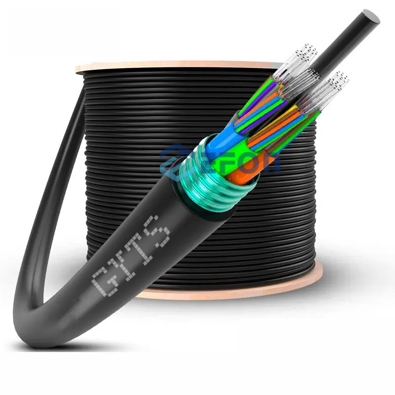 Communication Cables Outdoor Underground Duct Armored 24F 48F 96F 144F Fiber Optic Cable For Direct Buried GYTS Cables