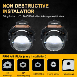 LELANPU otomotiv aydınlatma sistemi 3 inç LED farlar 120W yüksek düşük işın matris lazer far bi led projektör Lens - Product Image 4