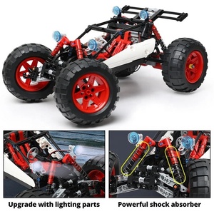 Nuevo diseño LED técnico RC ciudad coche MOC DIY bloques de construcción aplicación Control remoto programación todoterreno vehículo ladrillos juguete para niños