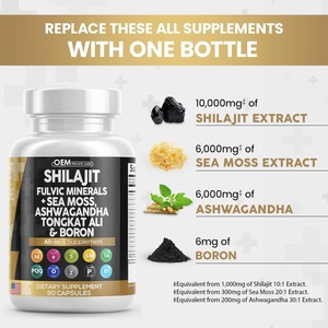 Sehistar <span class=keywords><strong>8</strong></span> in 1純粋なヒマラヤShilajitカプセルサプリメント天然ShilajitカプセルAshwagandha Shilajit