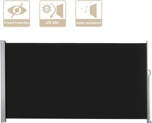 Çin ihracat manuel 180X300 cm geri çekilebilir yan ekran tente UV dayanıklı su geçirmez veranda ekran koruyucu bahçe balkon için - Product Image 3