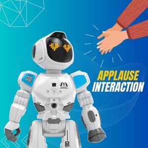Roboterspielzeug mit Fernbedienung für Kinder, programmierbare intelligente RC-Roboter mit Musik-Demo und LED-Ausdruckfunktion - Product Image 3