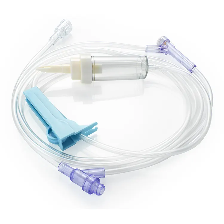 Amsino Medical iv set infusione usa e getta CE ISO Sterile gravità somministrazione endovenosa Iv Set di infusione