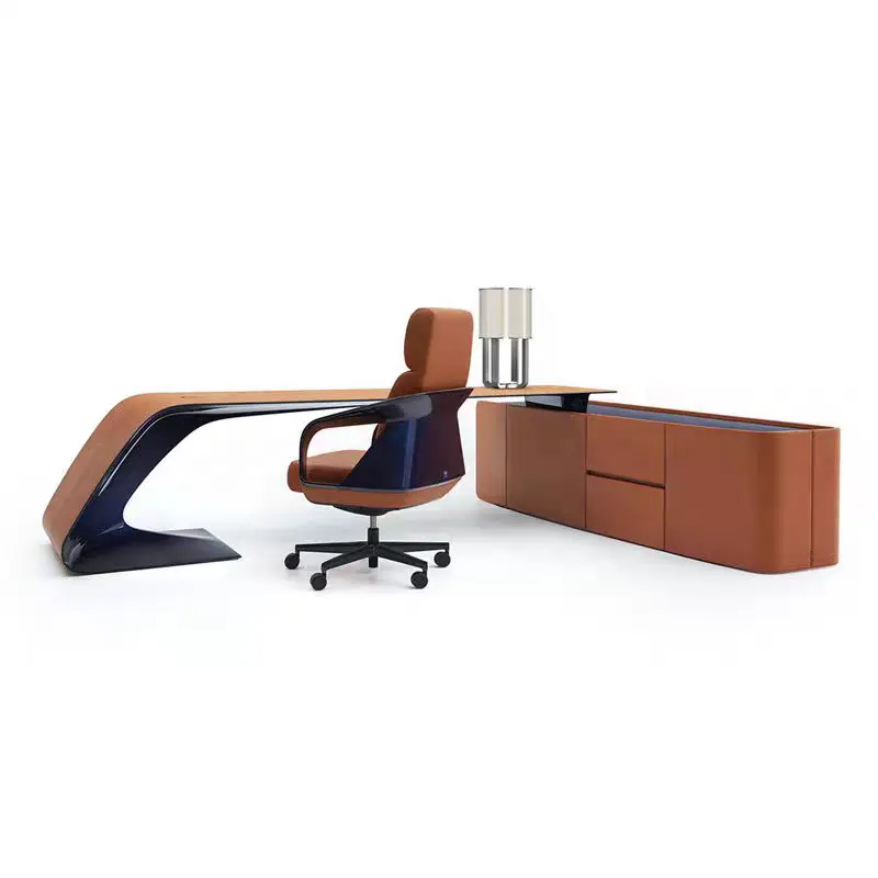 Escritorio ejecutivo único de lujo, mesa de oficina de diseño de alta calidad, estilo europeo