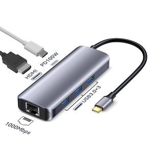 Docking Station Stable Output Plug Play Multiport Data Transmission Portable 9 in 1 USB C Dongle Adapter <strong>Computer</strong> Accessories - Product Image 5