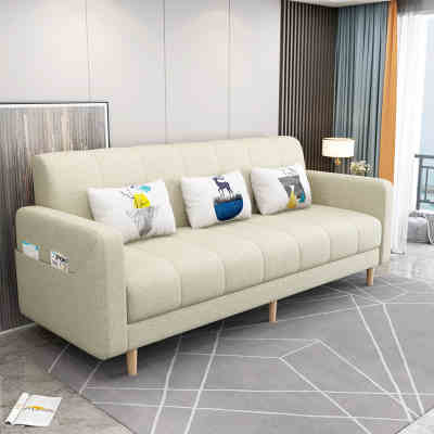 Tissu lin, beige
