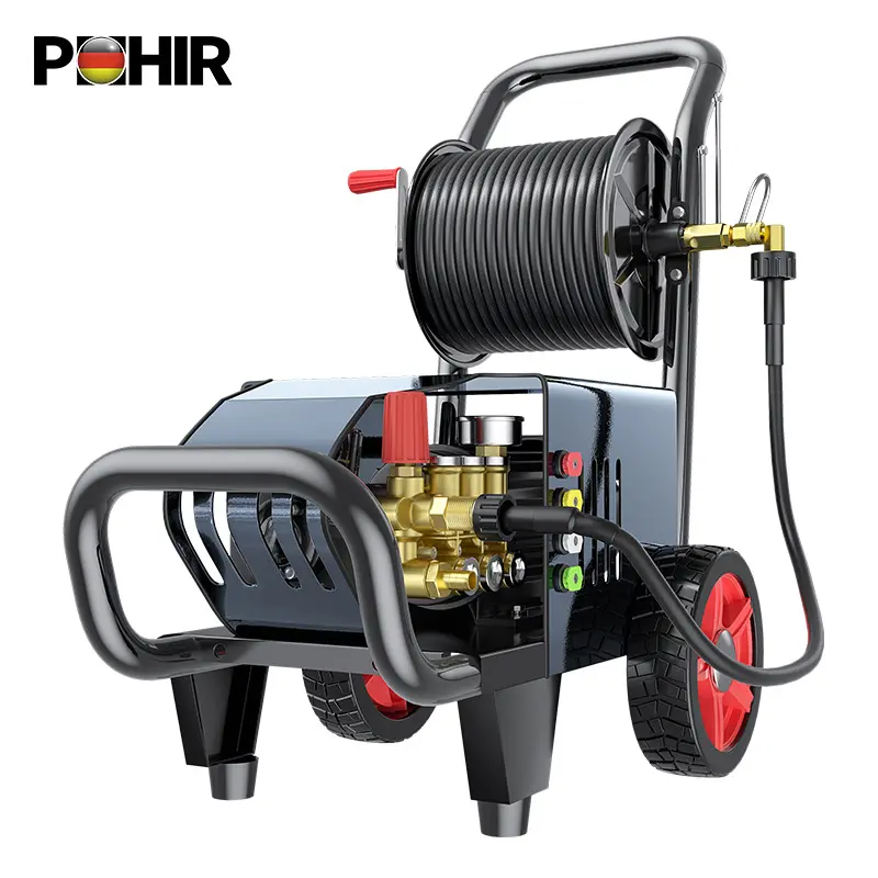 Machine à laver électrique à haute pression POHIR-509 nettoyeur à jet d'eau de pompe de lave-auto