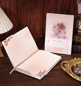 A5 gül Manor ve kelebek dizüstü yaratıcı renkli iç öğrenci ciltli ciltleme günlüğü kitap ciltli araba hattı kitap - Product Image 5