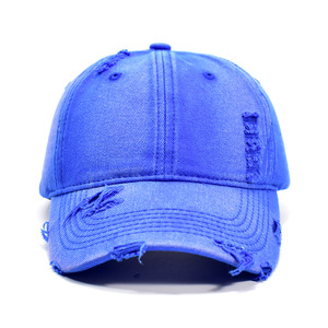 FF4003 özel Logo moda yırtık pamuk yıkanmış Truker şapka ayarlanabilir Vintage sıkıntılı baba şapka Gorras beyzbol şapkası - Product Image 3