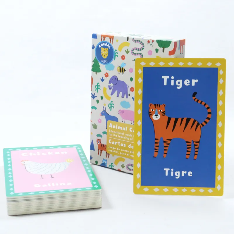 Carta animale personalizzata coreana apprendimento per bambini modello di carta carta carta stampa carte di alta qualità