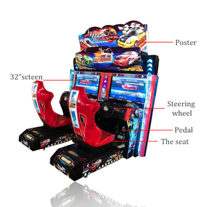 Entertainment Simulator Arcade 32 &quot;cool and Exciting Two-player Player Coin <strong>Game</strong> to Make Money and Sell Car <strong>Game</strong> Console