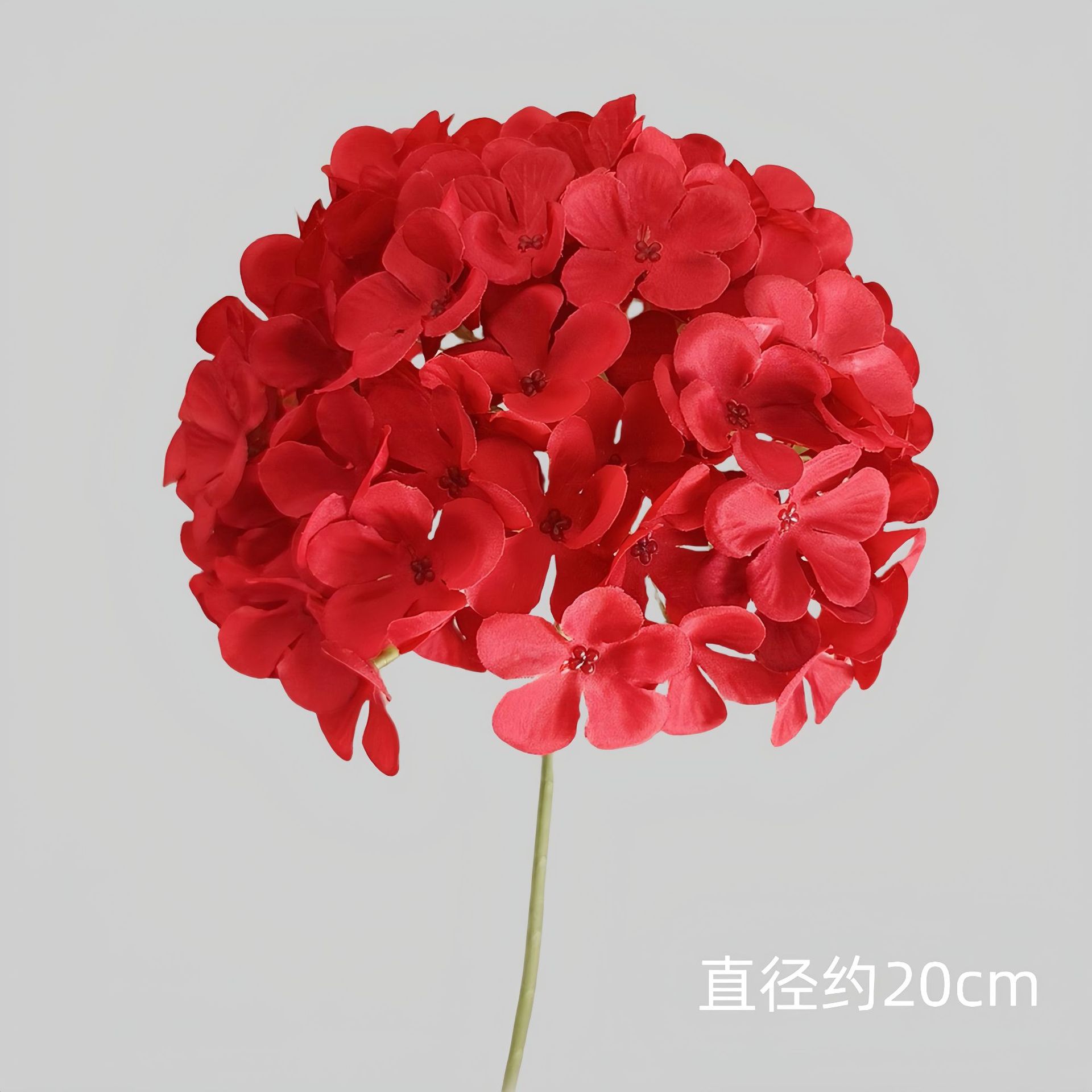 Hortensia 90 pétales-rouge-70 cm