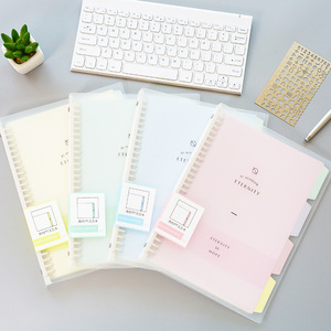 A6 Size 6 Holes Binder Pockets Plastic Binder Folders Waterproof 6 Holes Loose Leaf <strong>Notebook</strong> for <strong>Documents</strong> <strong>Notebooks</strong> - Product Image 2