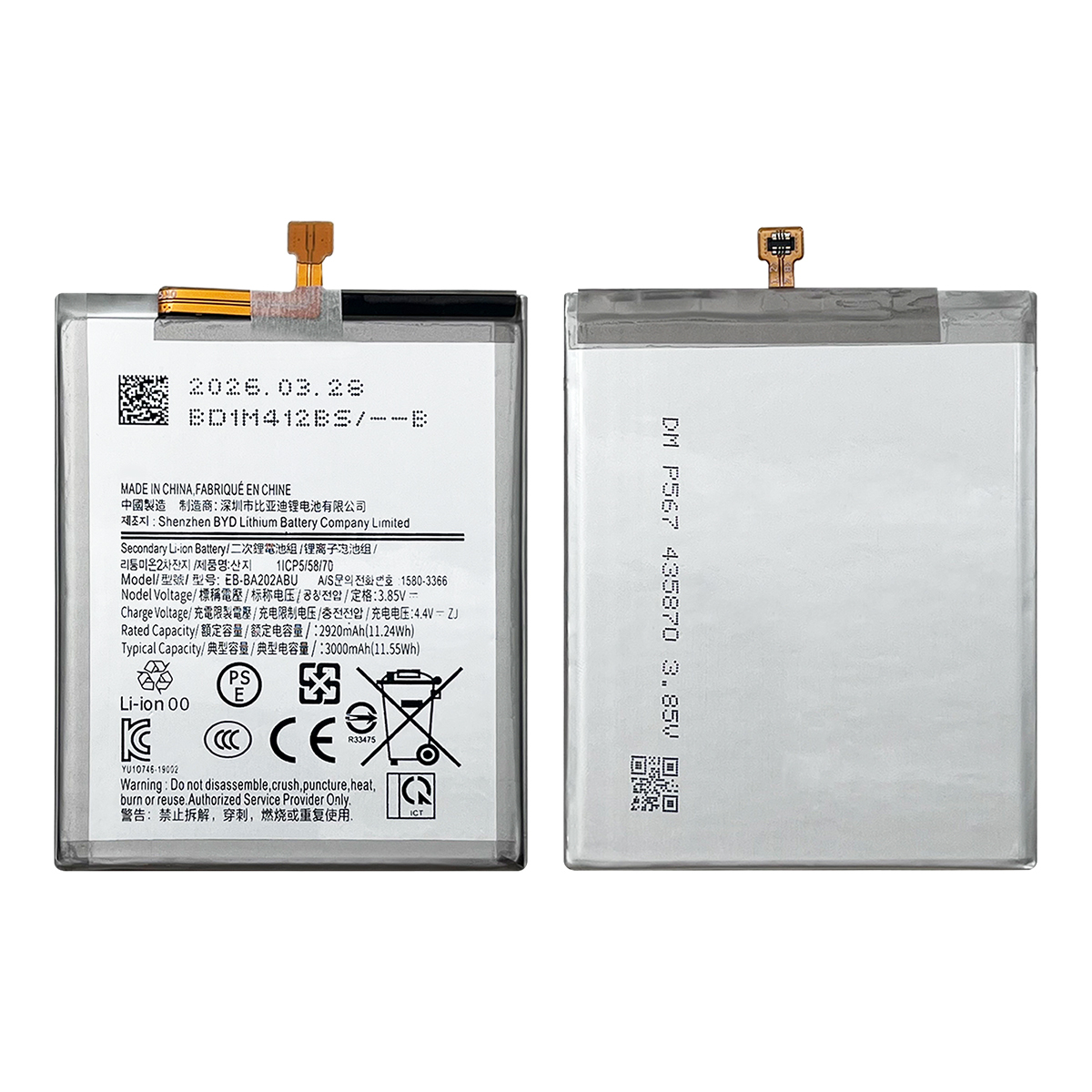EB-BA202ABU pour Samsung Galaxy A10e A20e